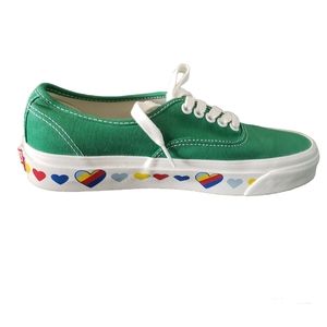 Vans Shoes Hearts Rainbow Authentic 44 DX Emerald Scene Pride Green Size 8.5